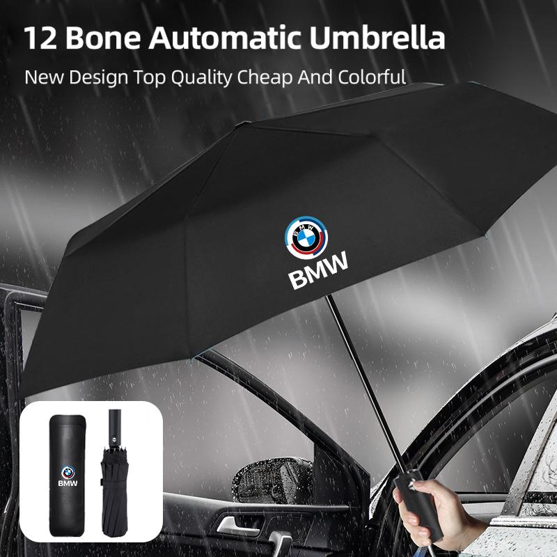 12 Bone Car Logo Automatic Umbrella Folding Windproof Sunshade For BMW F40 F30 F34 F48 F39 G42 G05 G06 G07 G20 G30 G32 G22 G23