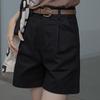 Women's Spring-Summer 2026 High-Waisted Cotton A-Line Shorts