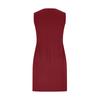 Ärmelloses Bodycon-Kleid mit V-Ausschnitt für Damen mit asymmetrischem Saum und dekorativen Knöpfen, geeignet für den täglichen Gebrauch und Veranstaltungen