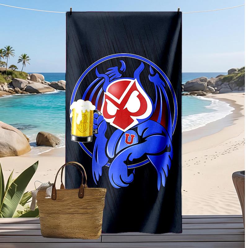 Universidad de Chile Printed Beach Towel Quick Dry Soft TowelPortable Large Rectangular Beach Blanket for Travel Swimming Pool