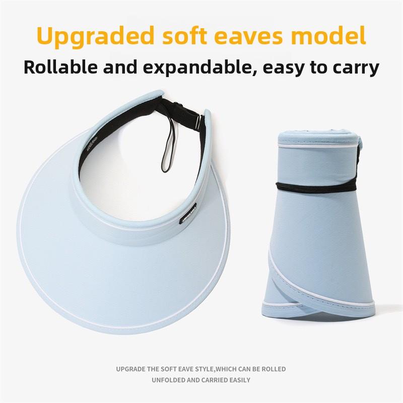 Women's Summer Empty Top Sun Hat Large Brim UV Protection Visor Cap for Outdoor Cycling