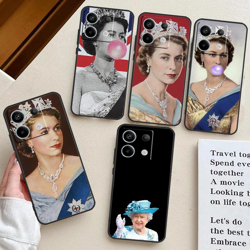Queen Elizabeth II Case For Xiaomi Redmi Note 13 Pro 12 11 10 9 9S 10S 11S 12S Cover For Redmi 12C 9C 10C 13C