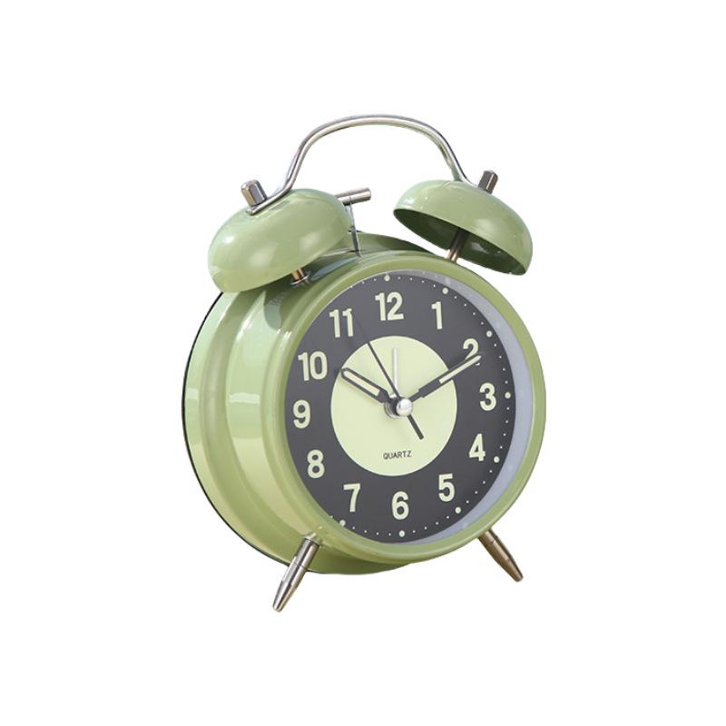 3" 4" Luminous Silent Metal Alarm Clock with Loud Ringtone - Bedside/Desk Use