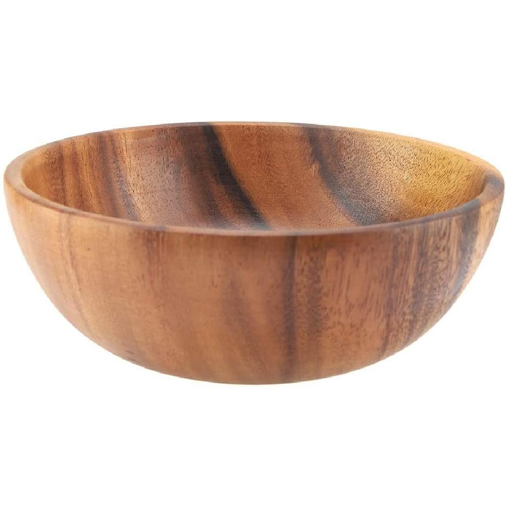Yosoo Solid Wood Bowl, Acacia Wood Salad Soup Dining Bowl, Natural Hand-Made Classic Large Round, Kitchen Utensils (20 * 7 cm / 7.9 * 2.8 inch)
