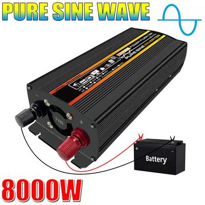 Falownik sinusoidalny DC 12V do AC 220V 50Hz 8000W 6000W 4000W 3000W Transformator napięcia Konwerter mocy Falownik samochodowy solarny