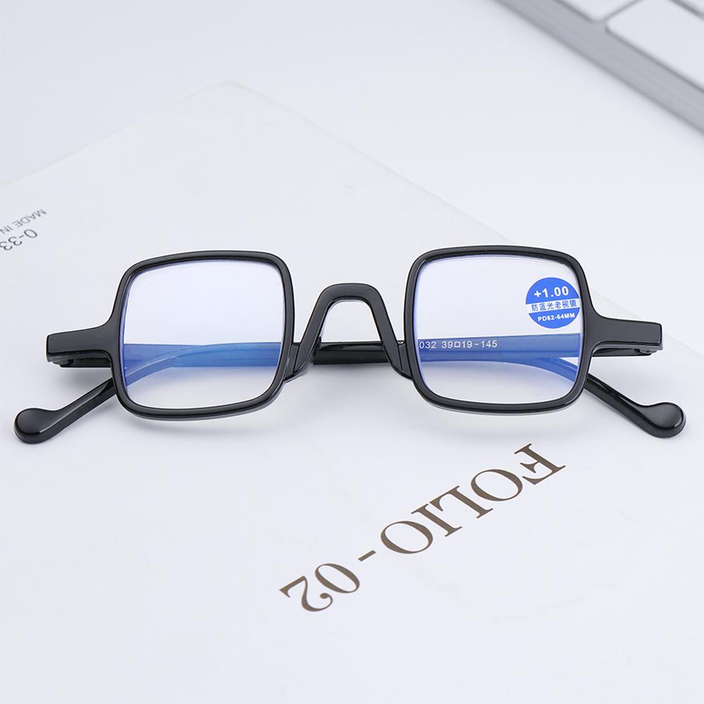 Fashion Square Anti Blue Light Reading Glasses Men Women Anti Reflective Presbyopic Eyewear Vision Care +1 0 to +4 0
