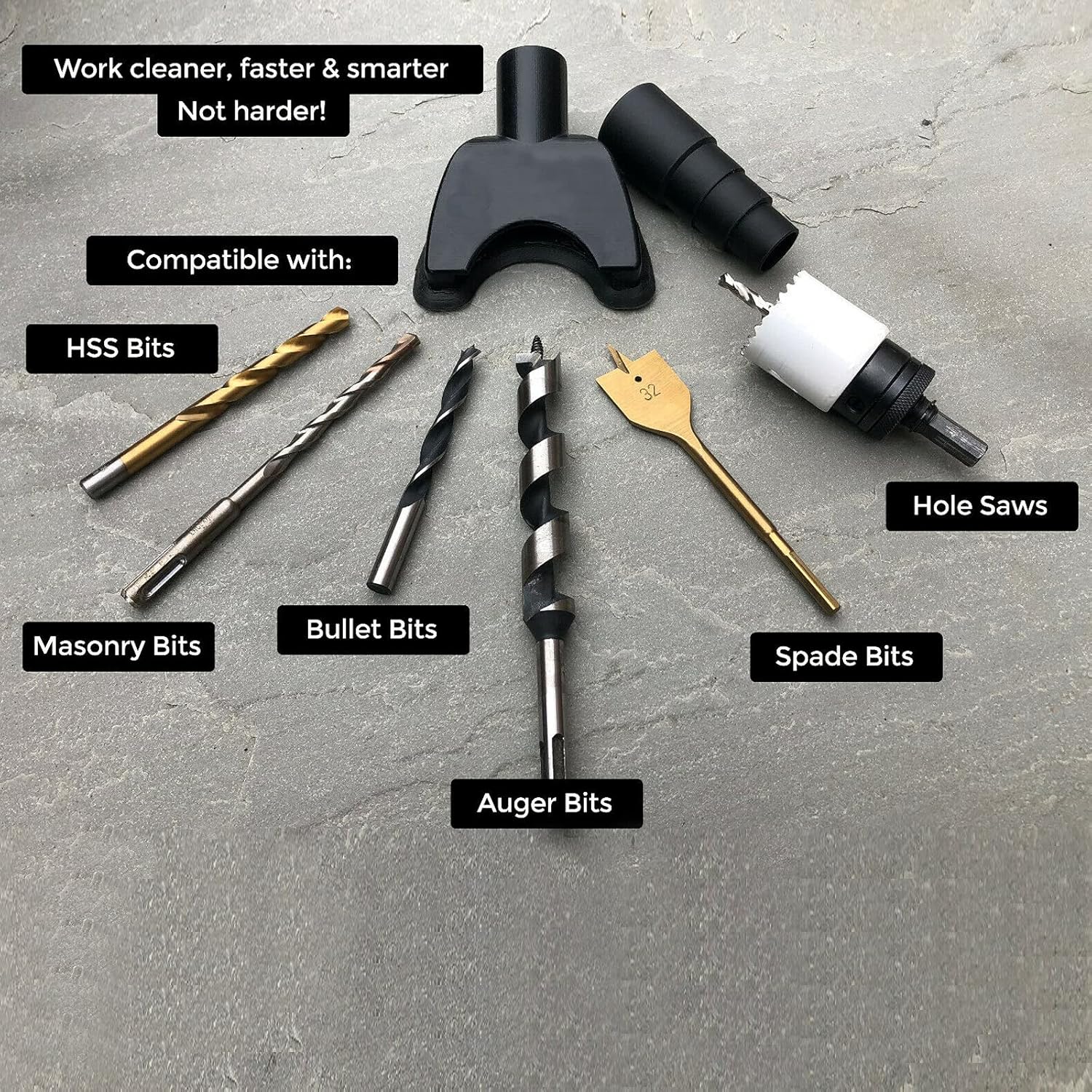 

Hand-Free Dust Collector Upgraded Hole Saw Dust Extraction Tool Vacuum Attachment Dust Collector HiYi Powerful Cyclone Vacuum Dust Cleaner Dust Quick