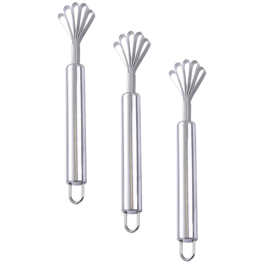 3 Pcs Coconut Grated Professional Grater Fish Scaler Metal Remover Handheld Meat Scraper Stainless Steel Efficient Kitchen Tool