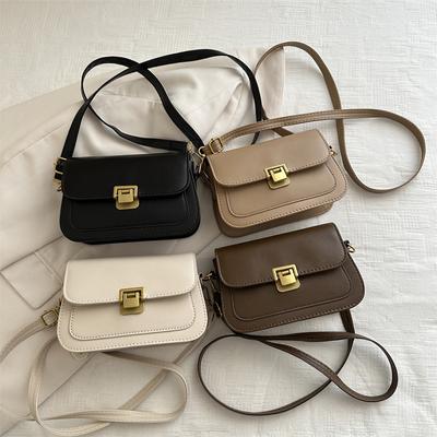 Temperatura Fivela de Bloqueio Retrô Estilo Verão Tendência Simples Casual Fashionável Transversal de Ombro Bolsa Pequena Quadrada Feminina