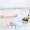 Modern Adjustable 6-Hook Plastic Seamless Kitchen Wall Hook Strong Suction Cup Storage Suction Hook ABS Sticky Hook Adhesive Bag