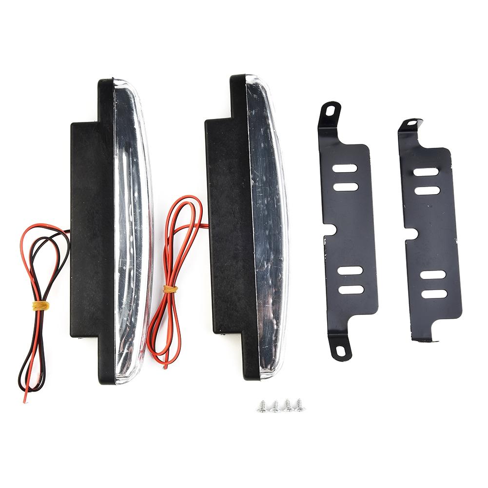 PC+Metal Car LED Lights 6000-6500K White DC 12V 155x17.8x35.6mm Daytime