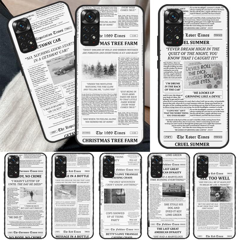 

Автомобильный чехол-газета для Xiaomi Redmi Note 11 10 9 8 Pro Note 11S 10S 9S 8T K50 K40 9A 9C 10A 10C