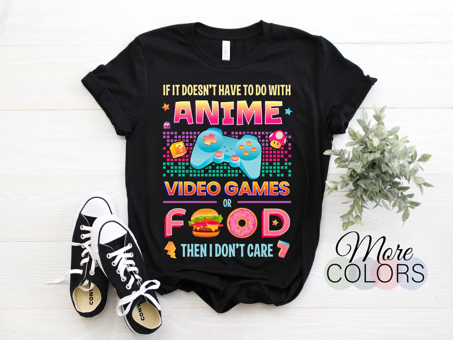 Video Game Anime Gift Costume T-Shirt, Gamer Kawaii Shirts, Gaming Lovers, Otaku, Japanese Japan, Food Donut, Manga, Cosplay Aesthetic Fans, 150