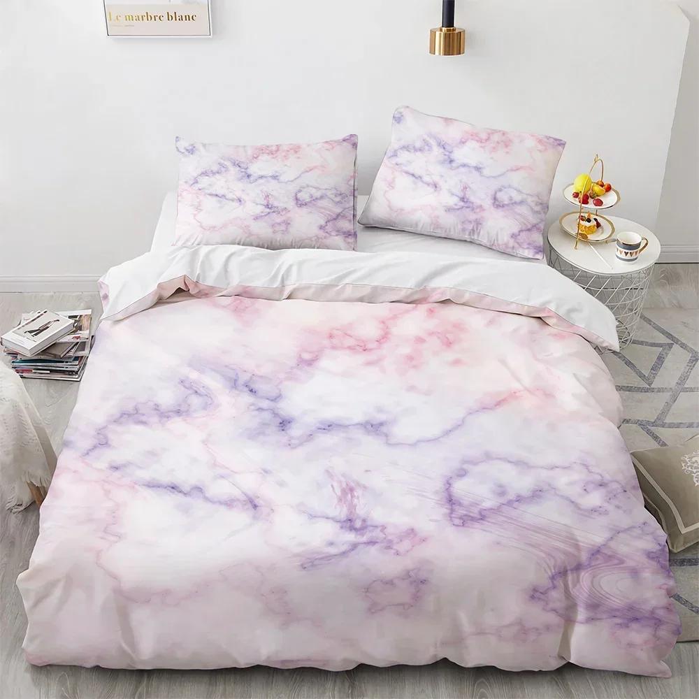 Beding Soft Duvet Cover Set White plus Black Marble 3 Piece-10 -TC Premium Microfiber Down Warm Comforter Comfortable Quilt Cover featuring Ziper