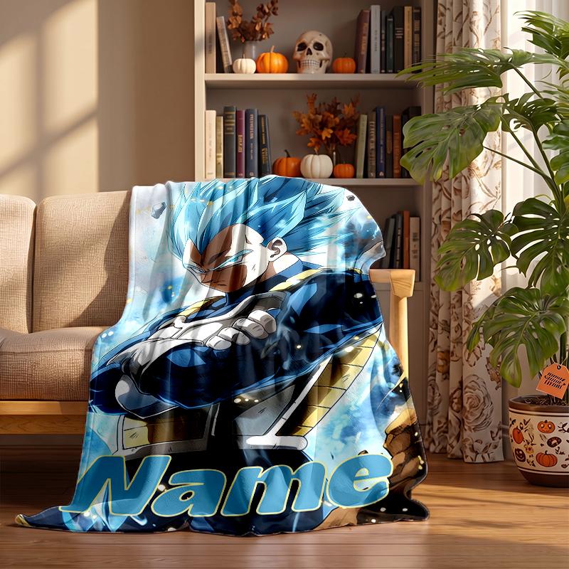Vegeta Custom Flannel Blankets Soft Warm Cozy Throws for Home Decor Holiday Gifts