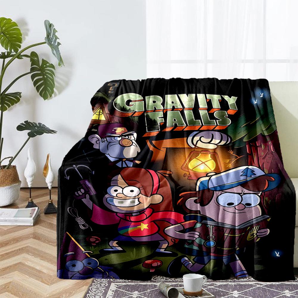 Gravity Falls Theme Printed Blanket - Perfect for Couch, Bed, Travel & Outdoor Use | Machine Washable, Cozy & Durable.