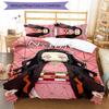 3pcs Custom Name Demon Slayer Nezuko Bedding Set Duvet Cover Closure Includes 1 Duvet Cover & 2 Pillowcases for All Seasons Bedroom Decor
