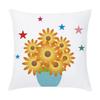 Sunflower Printed Cushion Cover Sofa Home Decor Pillowcase   Splendid Floral Plant
