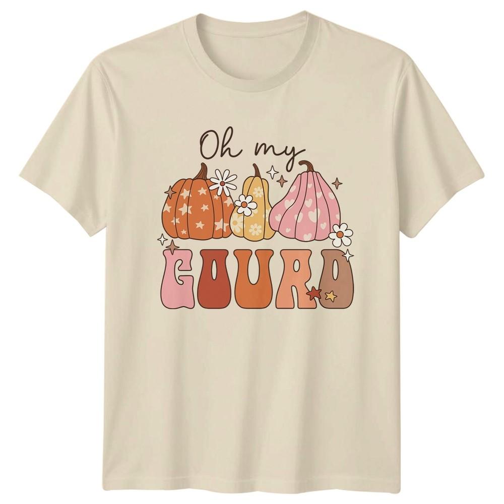 Oh My Gourd Unisexs TShirt Retro Boho Halloween Gift For Her