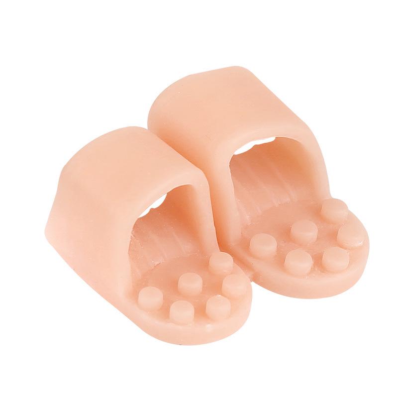 Dual Hole Toe Separator & Bunion Corrector, Hammer Toe Straightener, Fragrance Toe Protector Pad, Adjustable