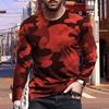 New 3D Greedy Snake Print Mens Tshirts Long Sleeve Tees Round Neck Casual Pullover Mens Clothing Plus Size