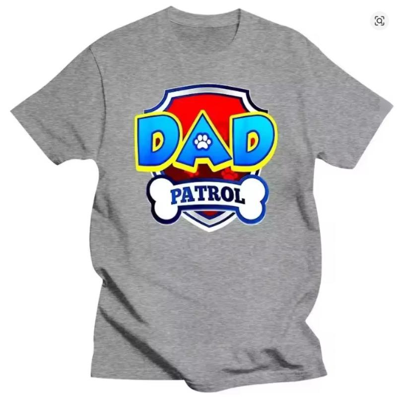 Large Size Unisexs Clothing Dad Patrol Shirt Dog Funny Gift Birthday Party Black TShirt Size Birthday Gift Tee Shirt Women T Shirt 2XL