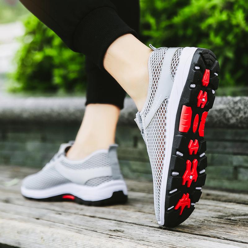 Fashion 2024 Newest Hot Summer Unisex Couples Breathable Mesh Sneakers Men Shoes Comfortable Male Shoes Loafers Casual Walking Footwear