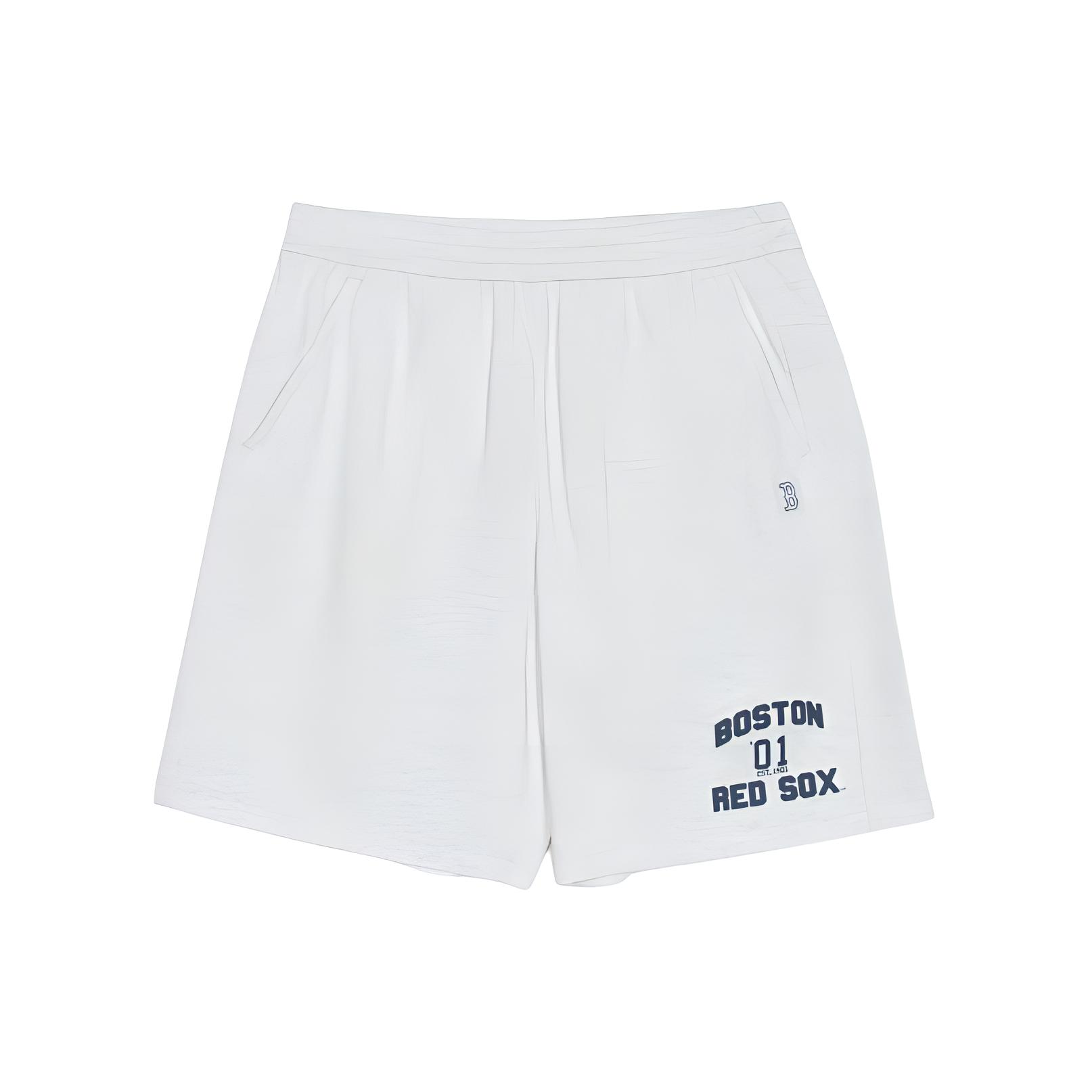 MLB Varsity Boston Red Sox Casual Shorts Unisex Light Heather Gray 3ASPV0153-43MGL