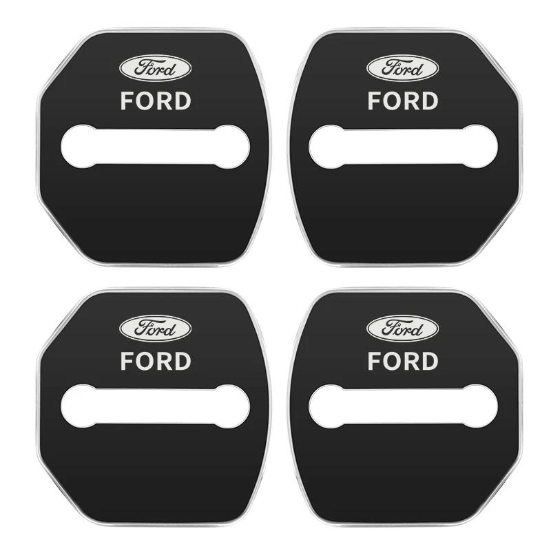 Adesivo per Auto 4pz Copertura Decorativa di Protezione Serratura Porta Emblema custodia per Ford Kuga Territory Focus RS Escort Fiesta Mondeo Accesso
