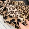 Leopard Print Korean-Style Lamb Wool Shoulder Bag: Large Capacity Autumn/Winter Crossbody for Women