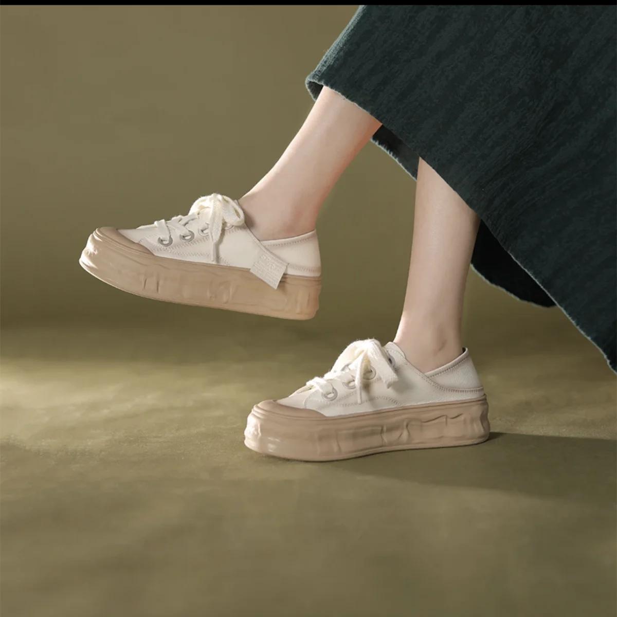 

Женская обувь на шнуровке розового цвета, женская обувь на высокой платформе, низкая обувь, повседневные тенденции 2024 года с винтажным дизайнером, новинка 40