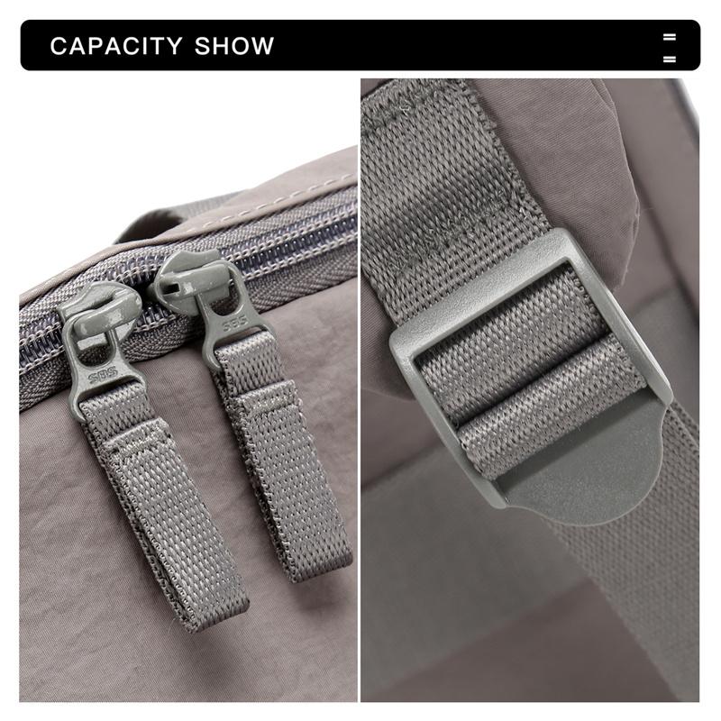 Women's Large Capacity Backpack Men Solid Color Backpack Student Schoolbag