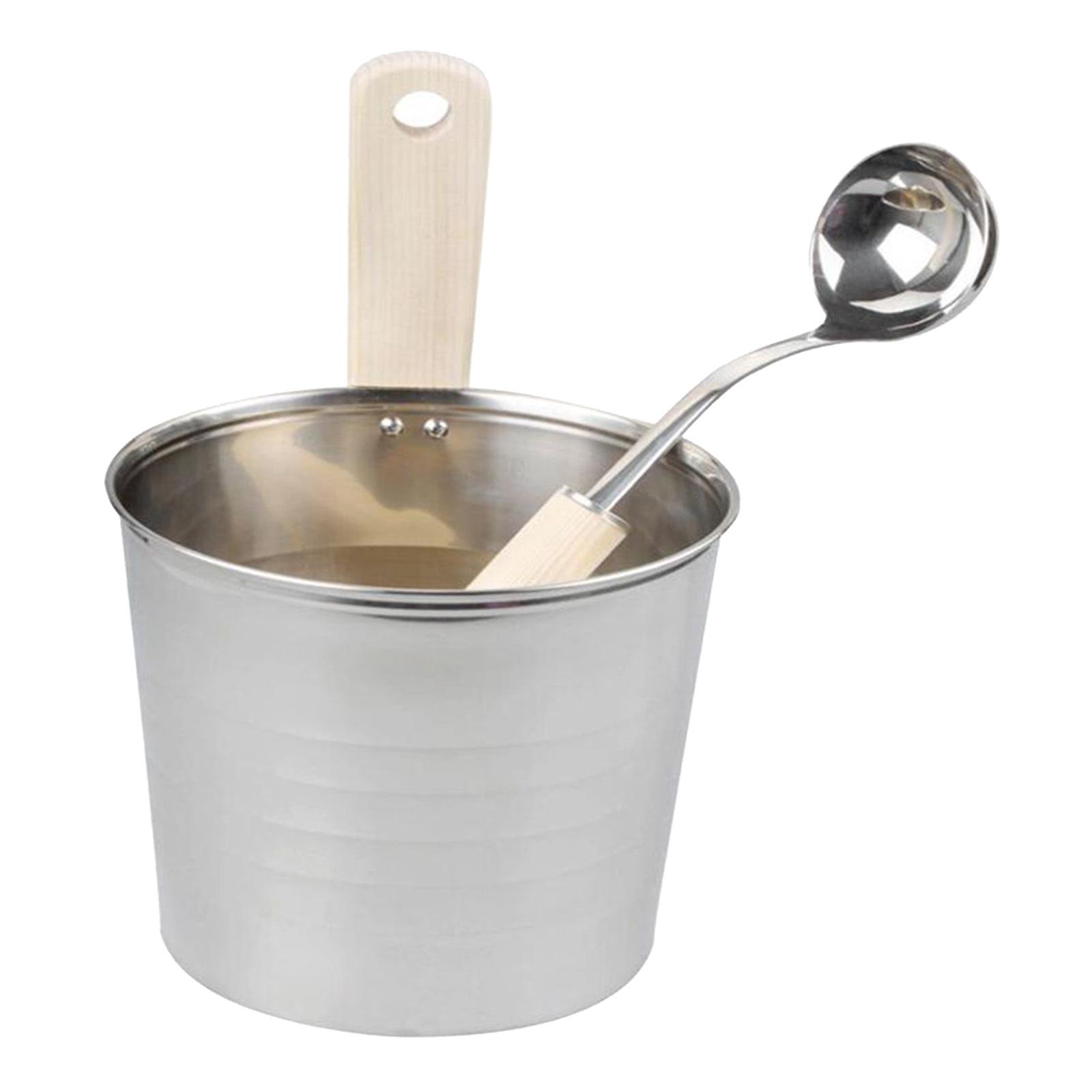 

Retro Aluminum Sauna Bucket With Laddle Kit Vintage Style