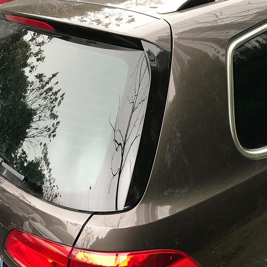 Für VW Passat B7 Variant Kombi Alltrack 2011-2015 1 Paar Heckscheiben-Spoiler Seitenflügel-Abdeckung Glänzend Schwarz Auto-Dekoration