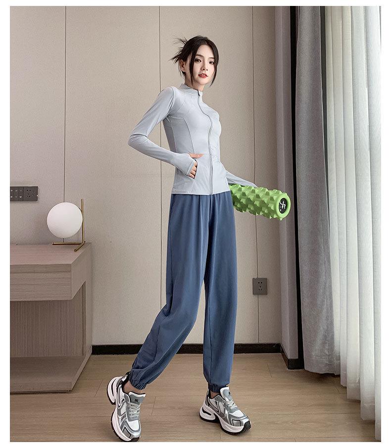 Women's Summer 2024 Sun Protection Yoga Suit: Quick-Dry Sports Fitness Jacket & Pants for Outdoor Activities