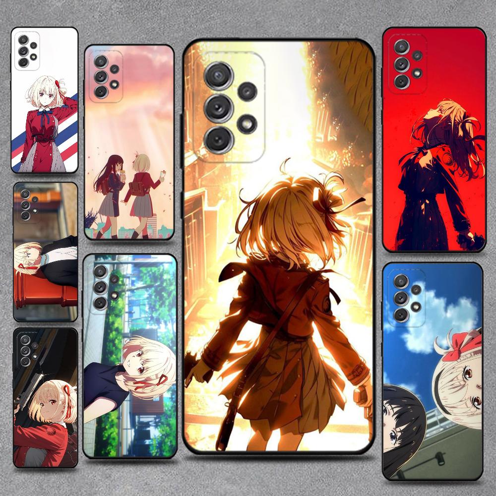 Lycoris Recoil Chisato Nishikig Phone Case For Samsung S25,S24,S21,S22,S23,S30,Ultra,S20,Plus,Fe,Lite,Note,10,9,5G Black Cover