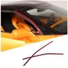 Red Soft Real Carbon Fiber A-pillar Side Sticker Trim For Corvette C7 2014-19