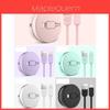 Small Round Box Expandable Data Cable For Apple Devices With Multifunctional Charging Capabilities
