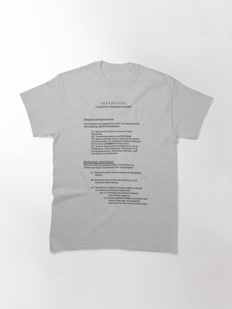 Jason Bourne Treadstone Classified Program Report - Jason Bourne Classic T-Shirt