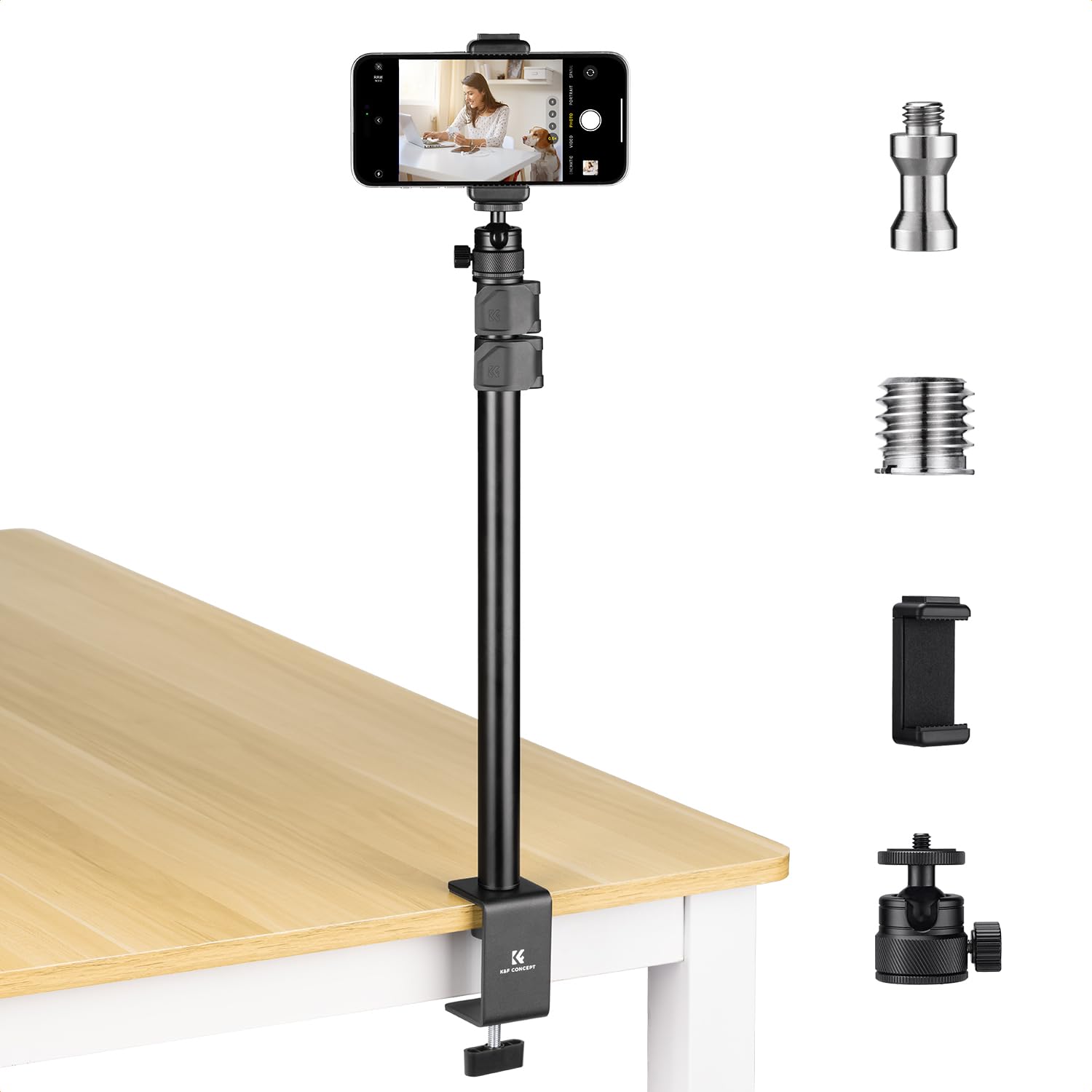 

Concept Camera Desk Tabletop Light Tabletop Photography inches Extendable Webcam Stand K&F Mount, Stand, Stand, 16.5-35.5 (41-95cm),