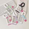 Korean Style Heart Pendant Elastic Card Sleeve - 3-inch Display for Student IDs and Fan Cards