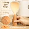 Rice Spoon Silicone Rice Spoon Standable Non - Stick Rice Spoon, Food - Grade Silicone/Wood, Home Rice Cooker Serving Spoon