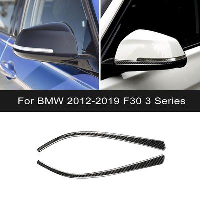2pcs Real Carbon Fiber Rearview Mirror Cover Cap Cover Trim For BMW F30 F31 F32 BD Car Interior Accessories