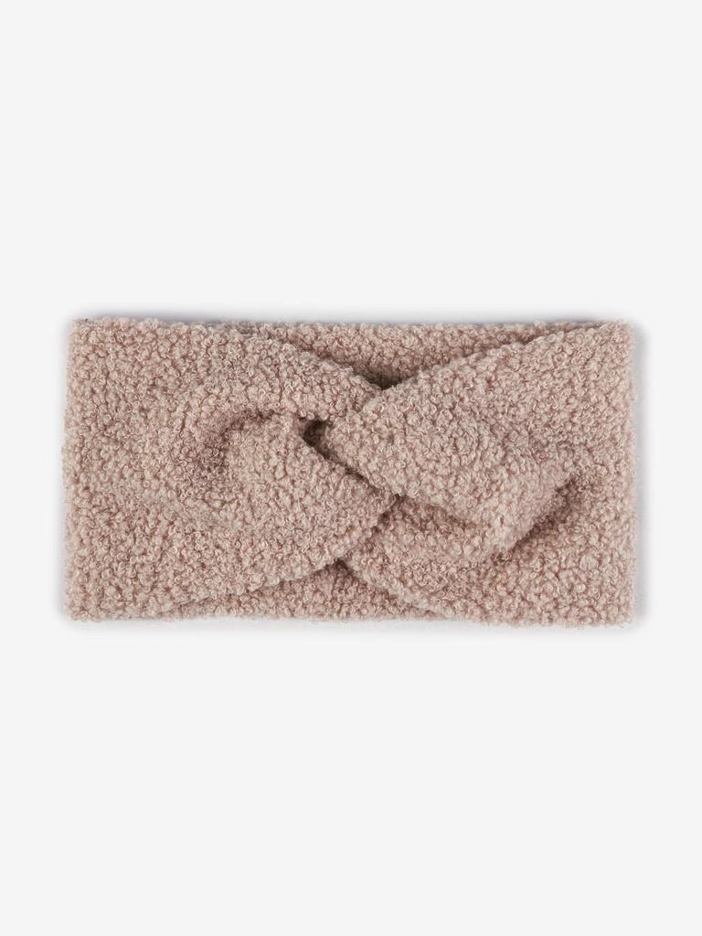 Wide-Brim Teddy Fleece Criss-Cross Headband - Solid Color Plush Yoga & Face Washing Hair Accessory.