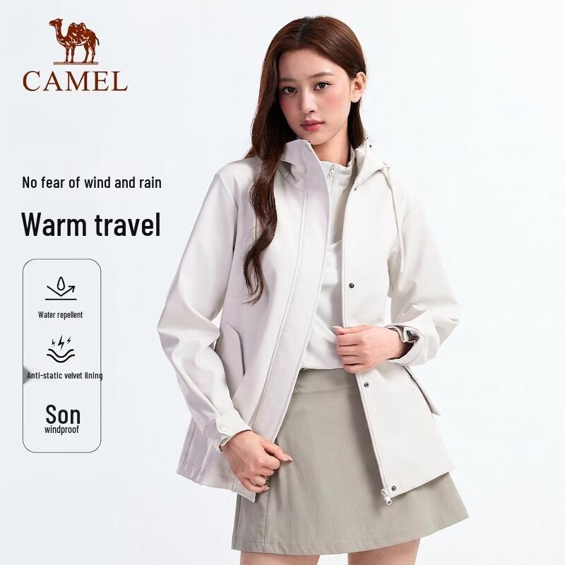 Camel Women's Fleece-Lined Outdoor Softshell Jacket