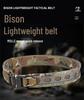 Bison Lightweight Double Layer Tactical Belt with Quick Release Metal Buckle