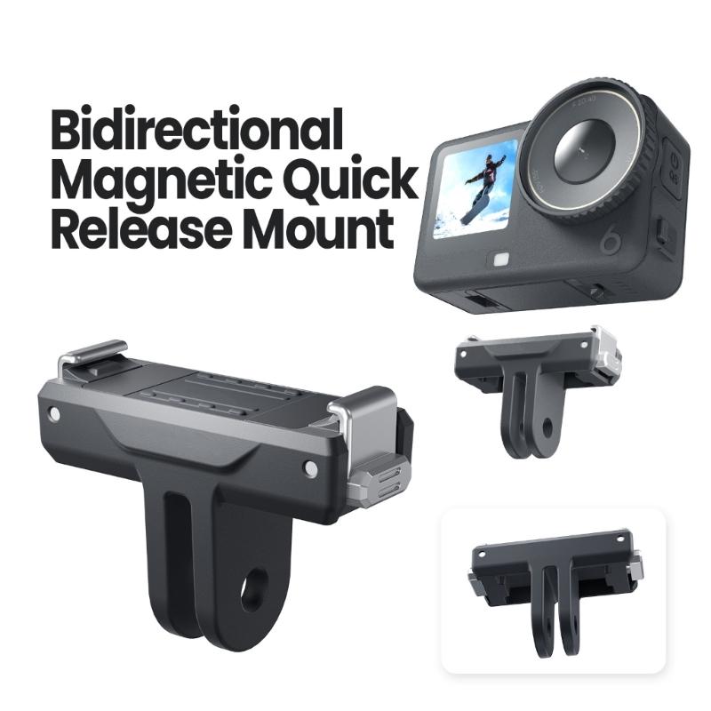 Magnetic Grip Adapter with Quick Release Function Compatible for Action Cameras Ideal for Sports and Travel Recording