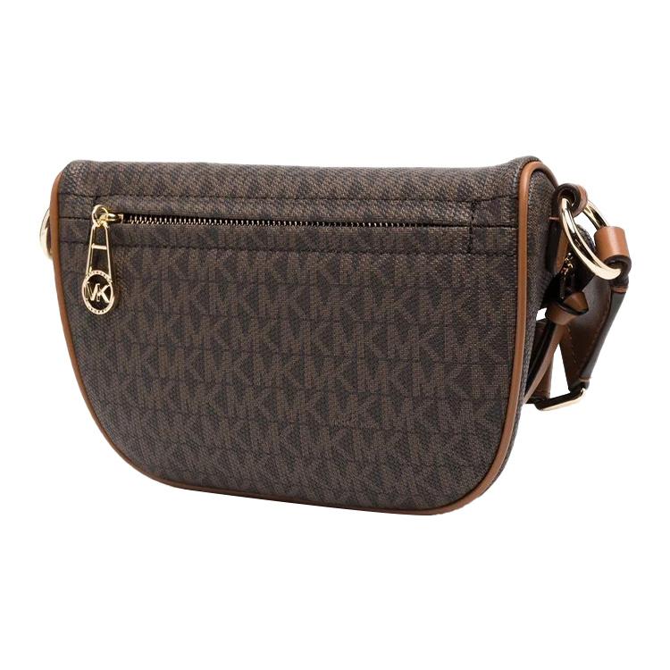 New MICHAEL KORS MICHAEL KORS Luggage Collection Calfskin Shoulder Bag, Crossbody Bag, Handbag Women's Brown 30S2G04M1B-252