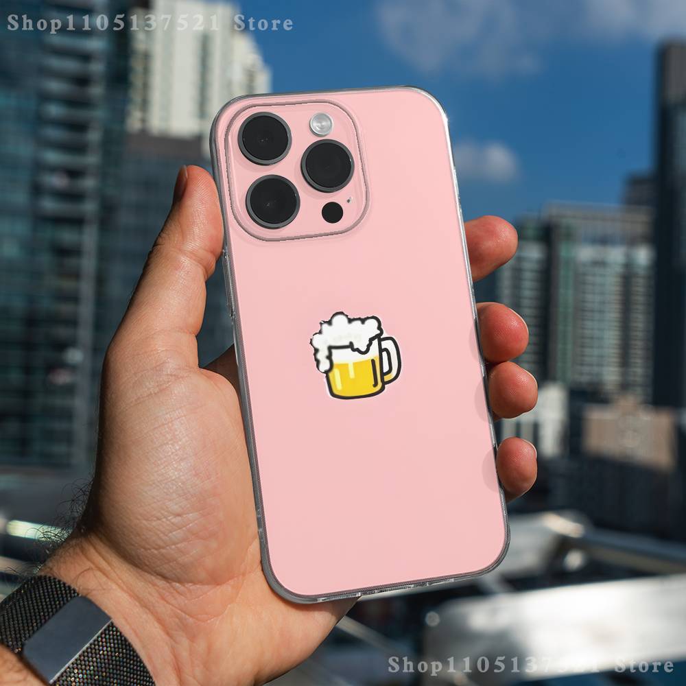 Beer Alcohol Art Pattern Phone Case For iPhone 17,16,15,14,13,12,11 Pro,Max,Plus,X,XS,XR,SE4,E Mini Transparent Soft Cover