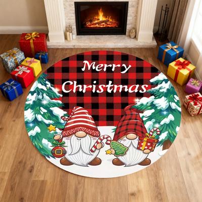 36 Inch Christmas Tree Skirt Cute Snowman/Gnome Rustic Xmas Tree Skirt Winter Holiday Party Tree Mat for Indoor Outdoor Home Decoration